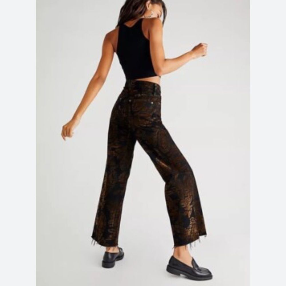 Free People Annabelle Flocked Jeans Size 28